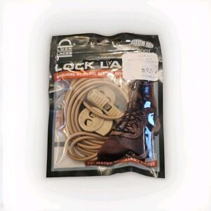 Lock‎ Laces Brn72 Safety Boot Laces, Tan, 72" L, Waterproof, Pair NIP